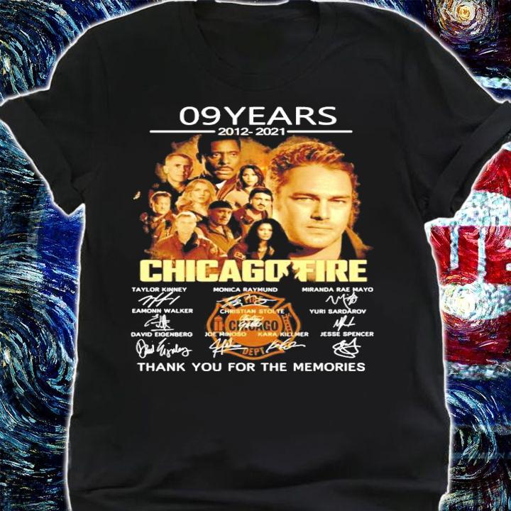 09 years 2012 2021 Chicagofire thank you for the memories t-shirt shirt