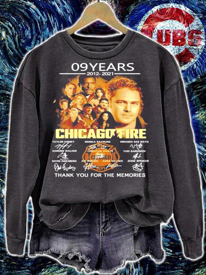09 years 2012 2021 Chicagofire thank you for the memories t-shirt sweatshirt