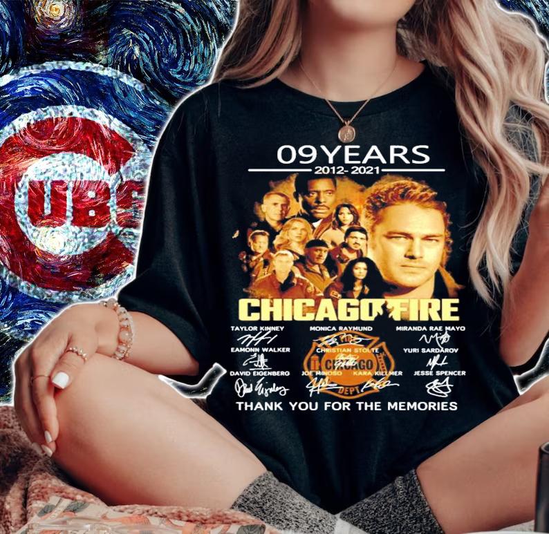 09 years 2012 2021 Chicagofire thank you for the memories t-shirt woman shirt
