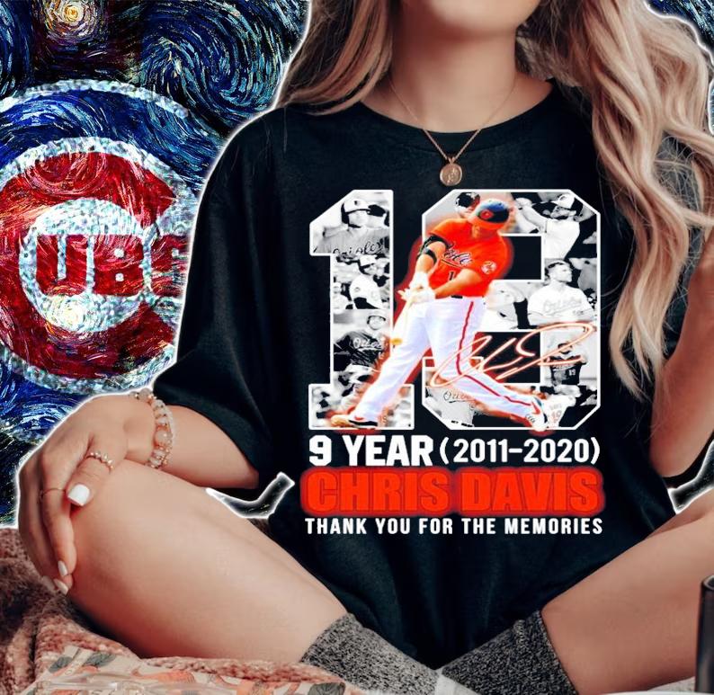 9 years 2011 2021 Chris Davis thank you for the memories signature t-shirt woman shirt