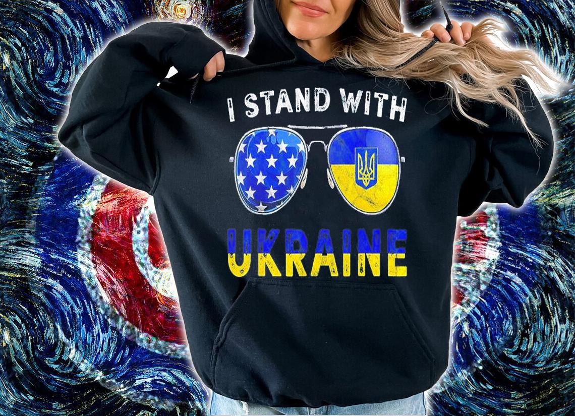 Fuck Putin Ukrainian Lover I Stand With Ukraine Sunglasses T-Shirt