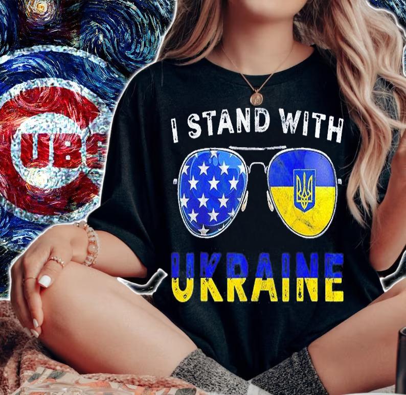 Fuck Putin Ukrainian Lover I Stand With Ukraine Sunglasses T-Shirt