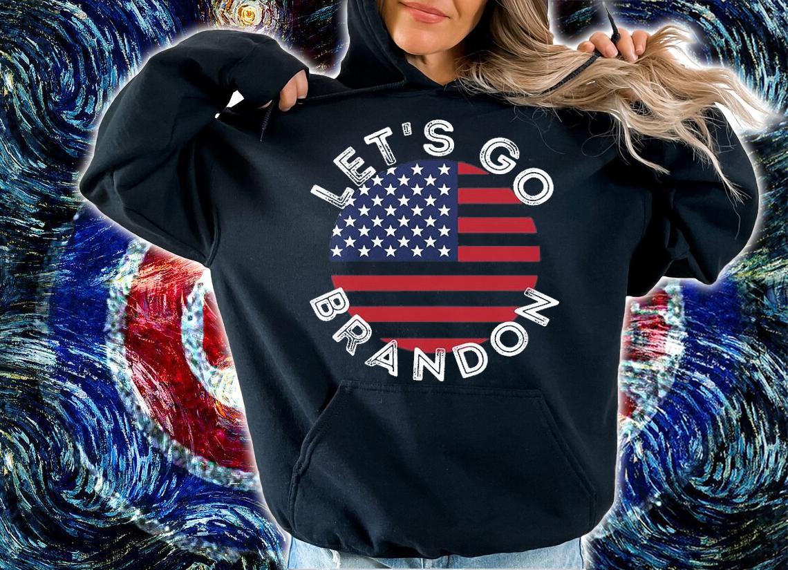 Let's Go Brandon Liberal impeach Star Cicle Flag T-Shirt
