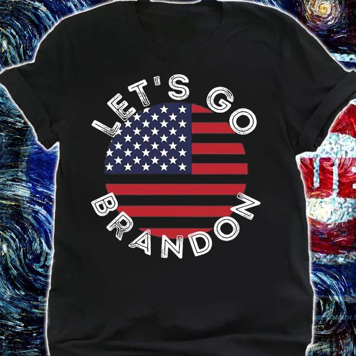 Let's Go Brandon Liberal impeach Star Cicle Flag T-Shirt
