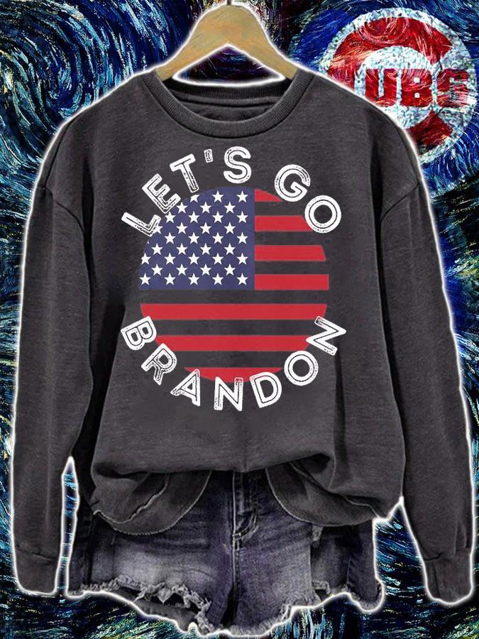 Let's Go Brandon Liberal impeach Star Cicle Flag T-Shirt