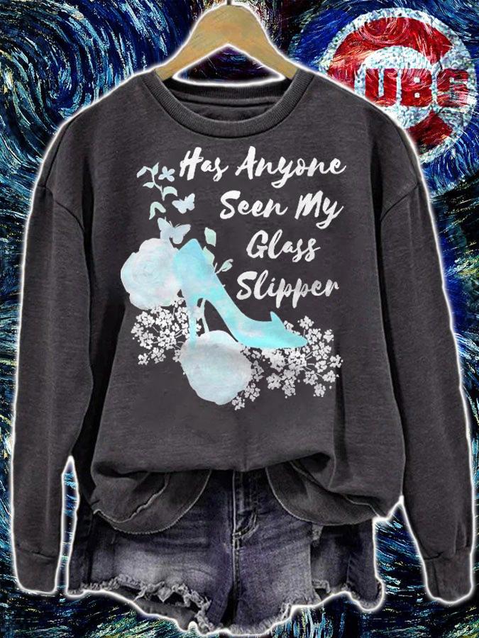 Womens Cinderella Has Anyone Seen My Glass Slipper Floral Shirt sweatshirt