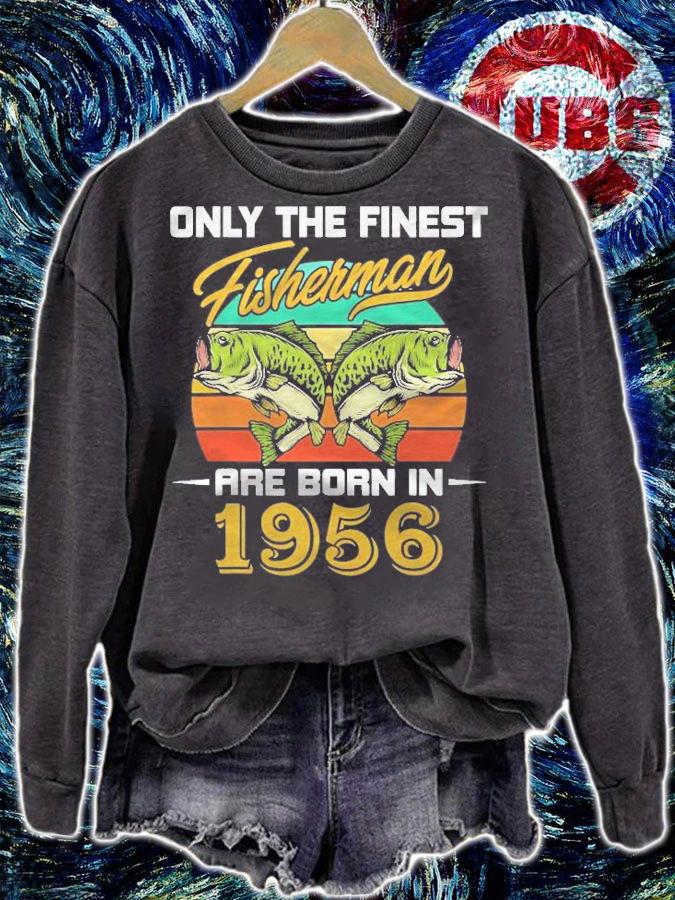 Gift For 65 Years Old Fisherman Born In 1956 65Th Birthday Shirt sweatshirt