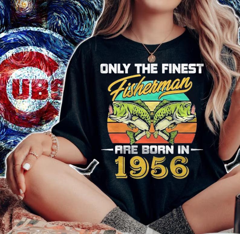 Gift For 65 Years Old Fisherman Born In 1956 65Th Birthday Shirt woman shirt