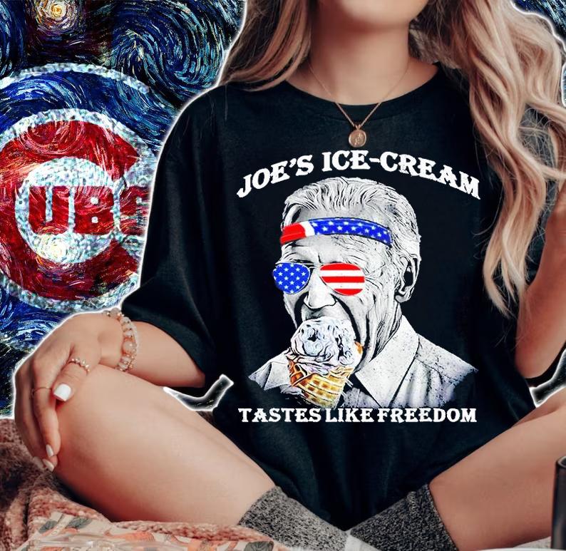 Joes Ice-cream Funny 4th Of July Biden Taste Of Freedom T-Shirt