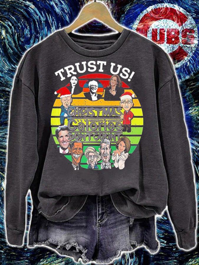 Trust Us Christmas Calories Don't Count Funny T-Shirt