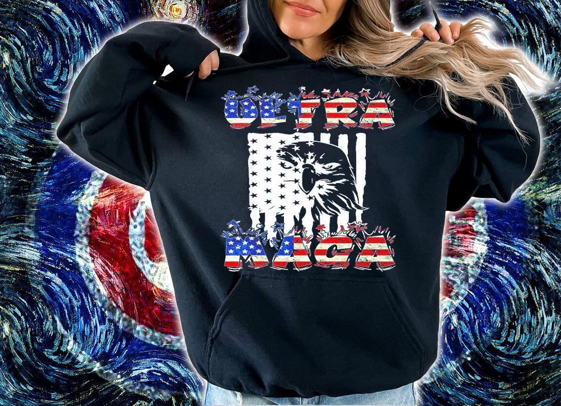 Ultra Mega Eagle 2022 With Flag Cool Ultra Mega Eagle 2022 T-Shirt hoodie