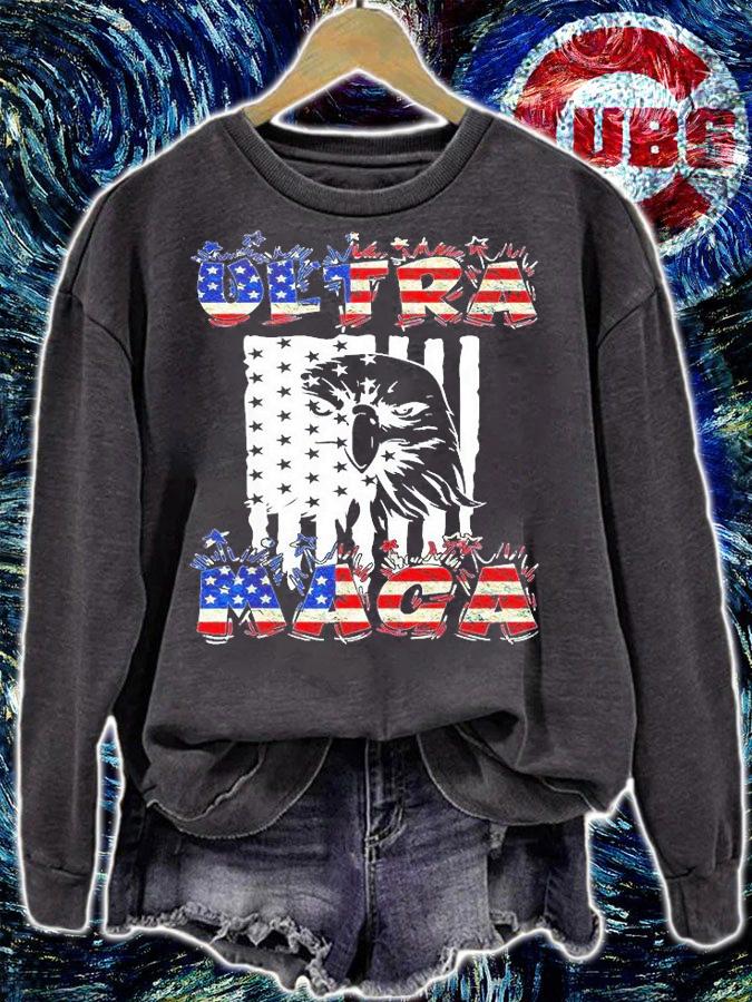 Ultra Mega Eagle 2022 With Flag Cool Ultra Mega Eagle 2022 T-Shirt sweatshirt