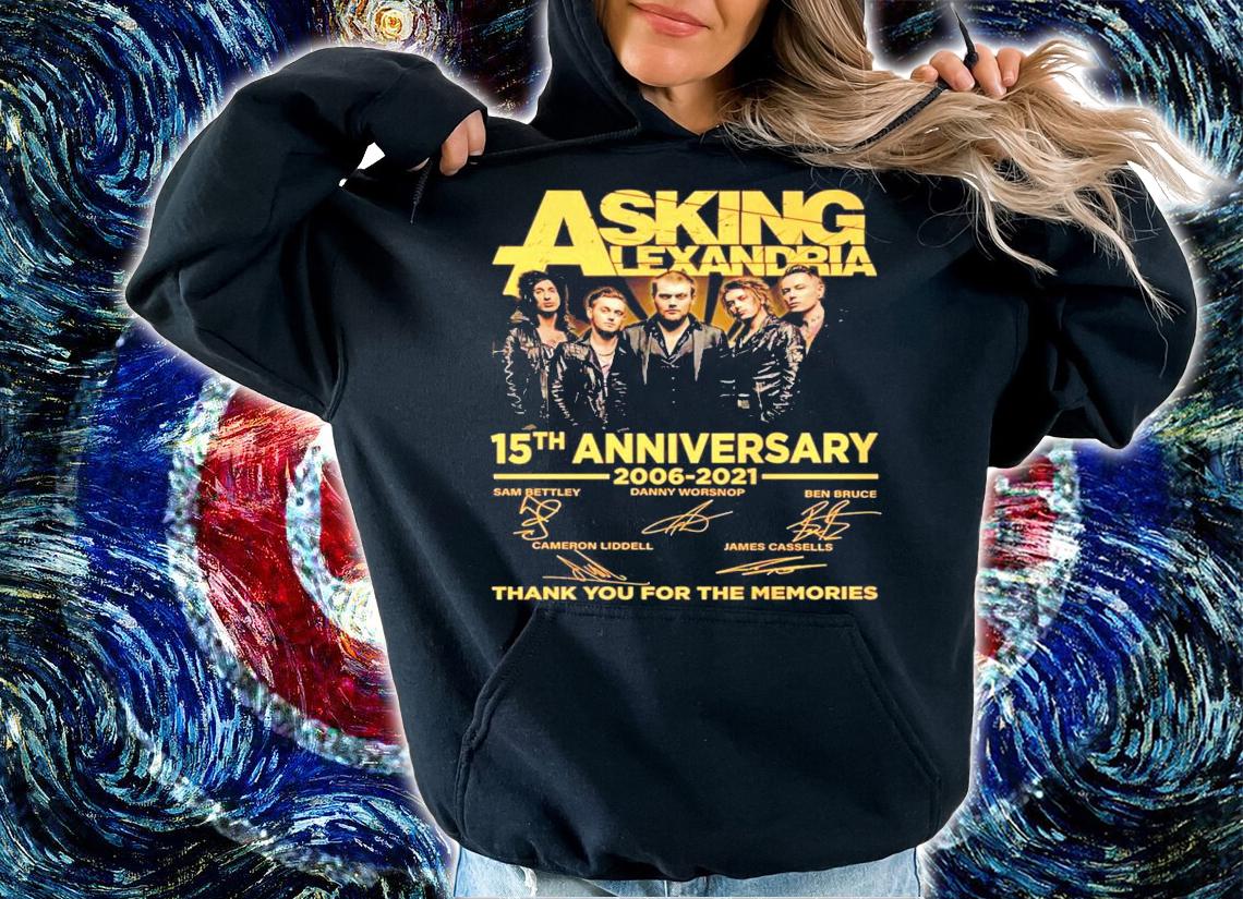 Asking Alexandria 15th anniversary 2006-2021 signatures shirt