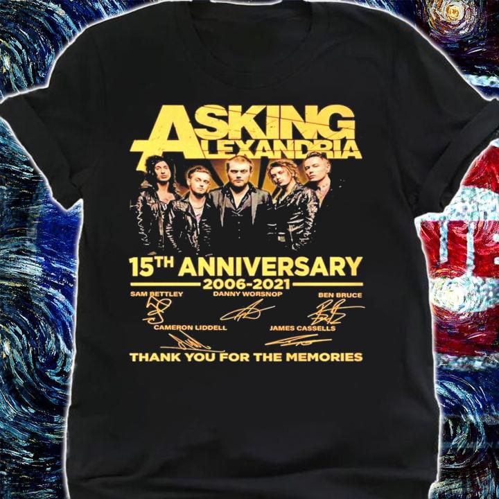 Asking Alexandria 15th anniversary 2006-2021 signatures shirt