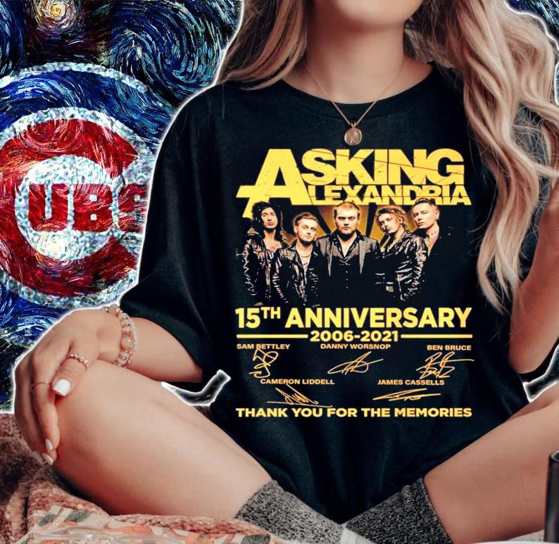 Asking Alexandria 15th anniversary 2006-2021 signatures shirt