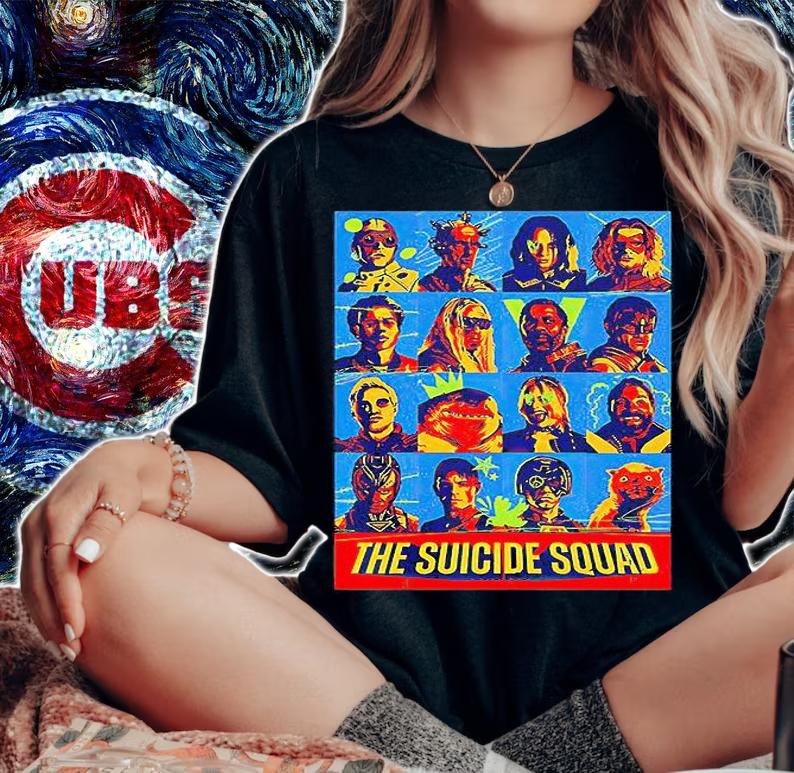 DC Comics The Suicide Squad Character Panels poster T-shirt