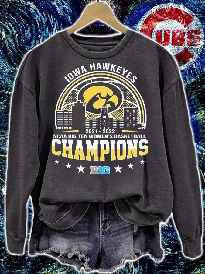 Iowa Hawkeyes 2022 NCAA Big Ten Women's Basketball Champions T-Shirt sweatshirt
