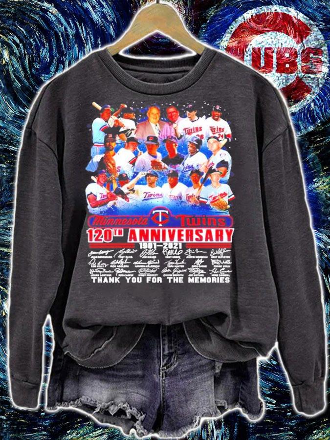 Minnesota Twins 120th anniversary thank you for the memories shirt sweatshirt