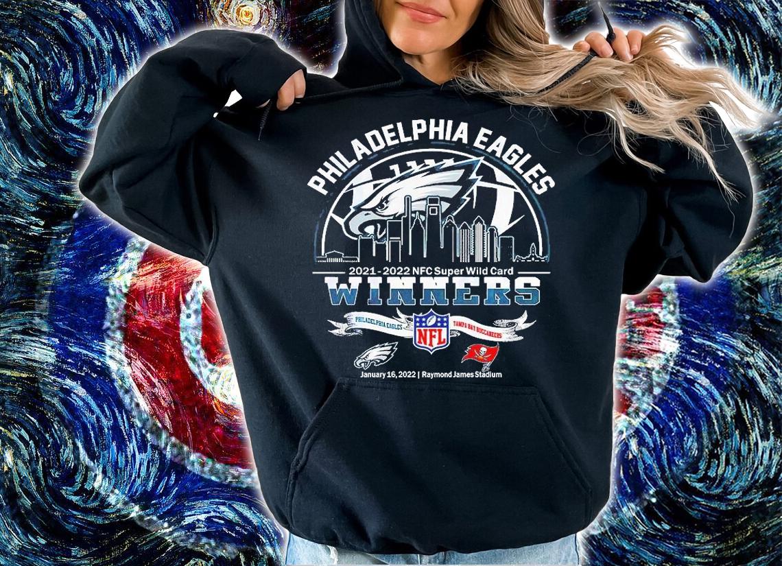 Philadelphia Eagles 2021 2022 NFC Super Wild Card winners Philadelphia Eagles vs Tampa Bay Buccaneers shirt hoodie