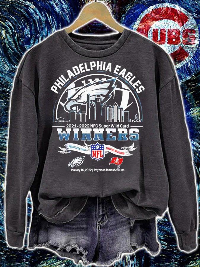 Philadelphia Eagles 2021 2022 NFC Super Wild Card winners Philadelphia Eagles vs Tampa Bay Buccaneers shirt sweatshirt