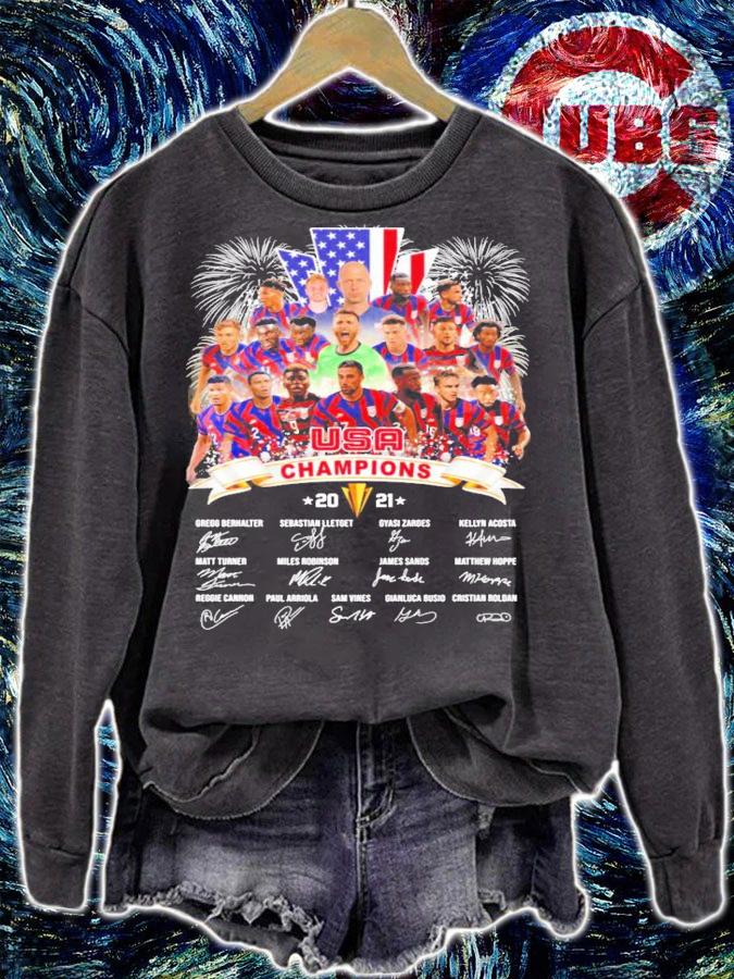 The USA Champions 2021 Concacaf Gold Cup all team shirt sweatshirt
