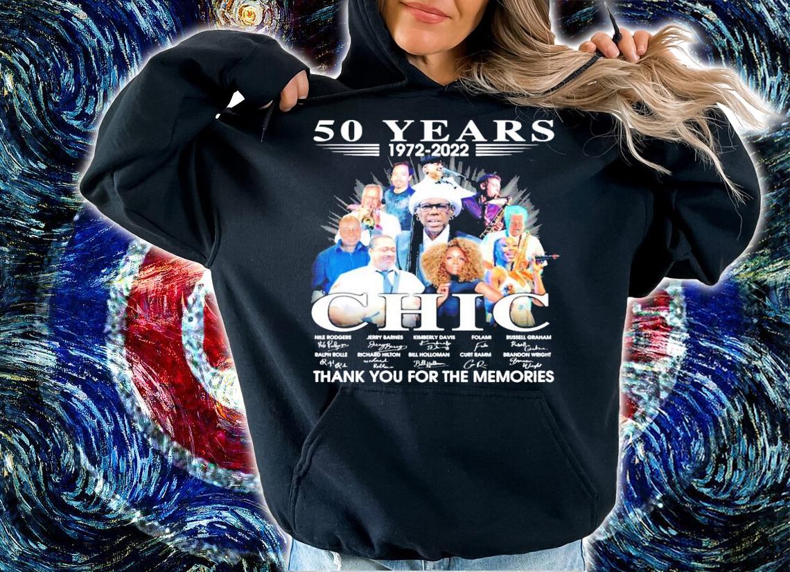 50 years 1972-2022 Chic signatures shirt