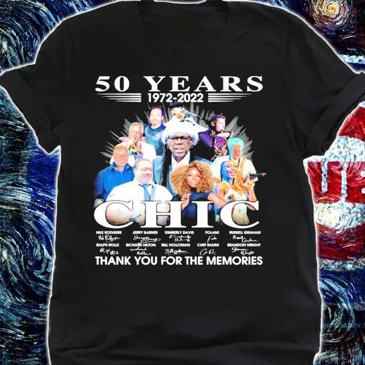 50 years 1972-2022 Chic signatures shirt