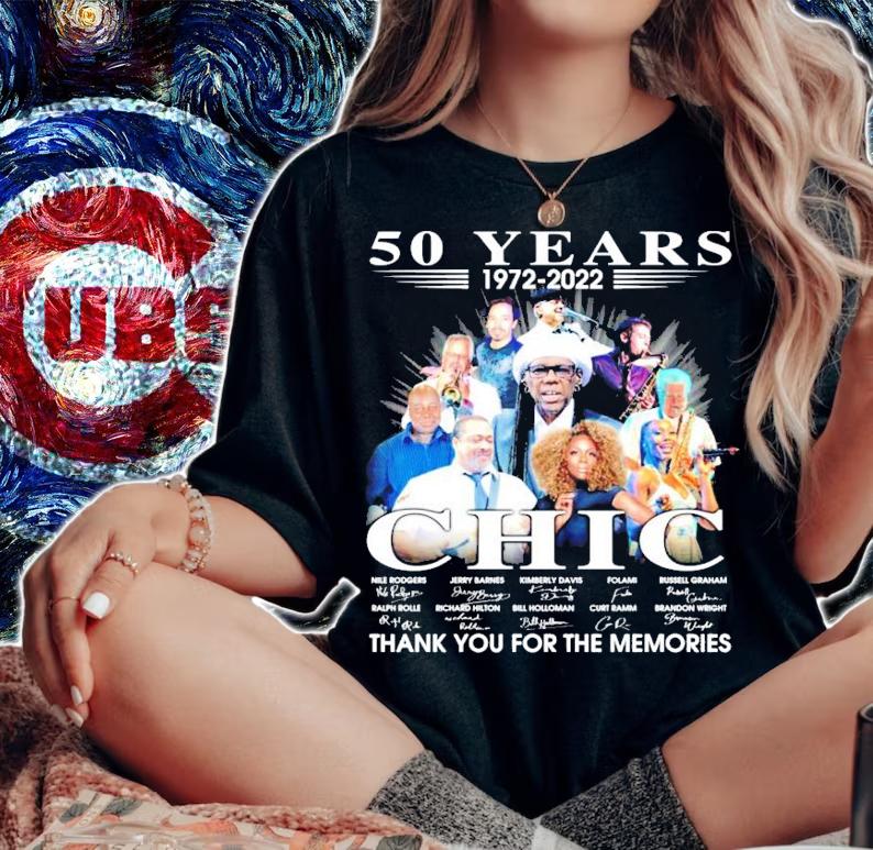 50 years 1972-2022 Chic signatures shirt