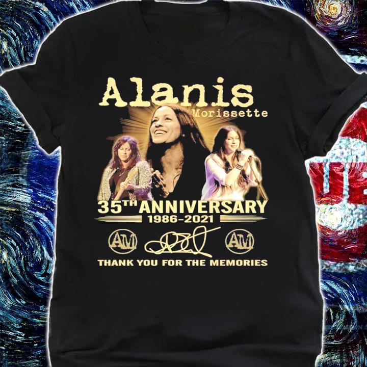 Alanis morissette 35th anniversary 1986-2021 signature shirt shirt