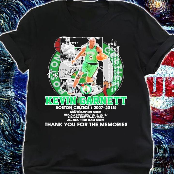 Kevin Garnett Boston Celtics 2007-2021 signature t-shirt shirt