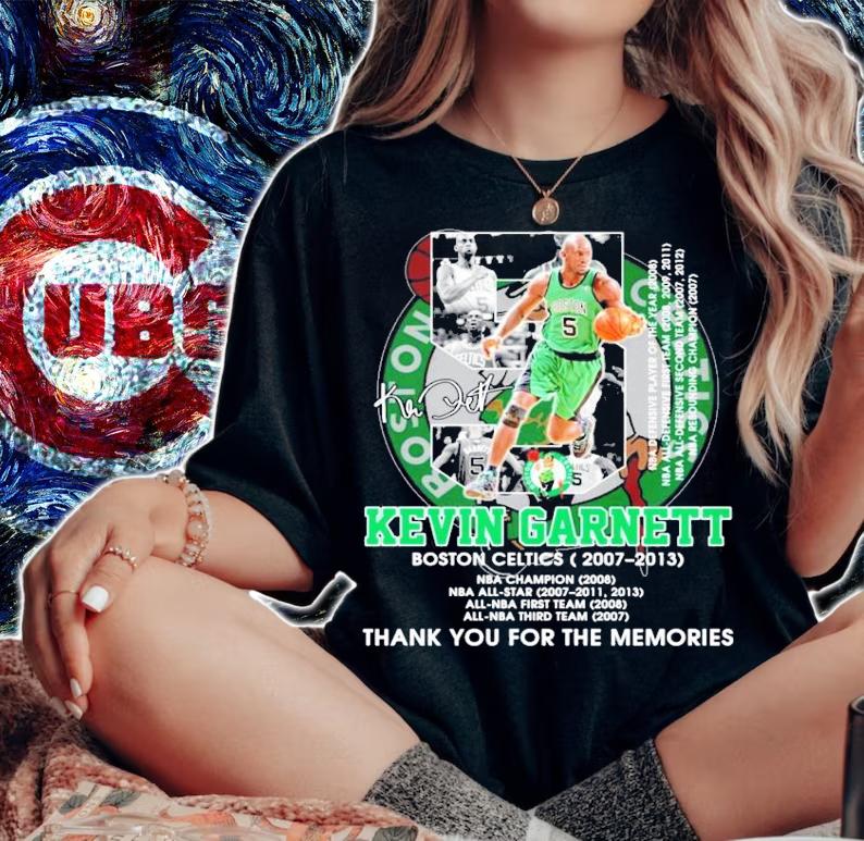 Kevin Garnett Boston Celtics 2007-2021 signature t-shirt woman shirt
