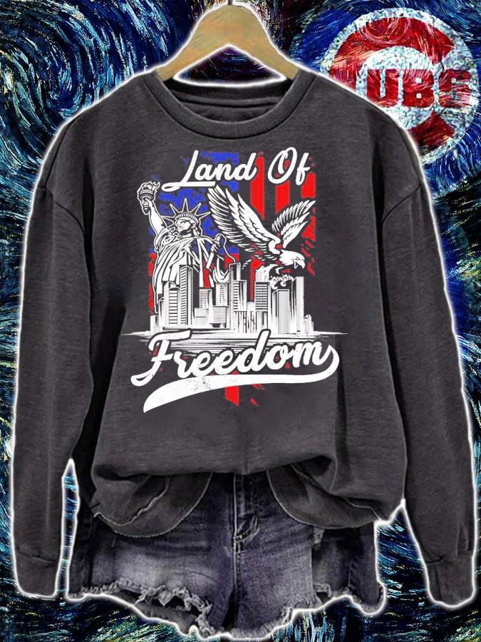 Liberty Eagle American flag Land of Freedom shirt sweatshirt