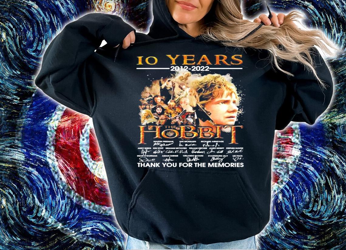 Men's 10 years 2012-2022 The Hobbit signatures shirt hoodie