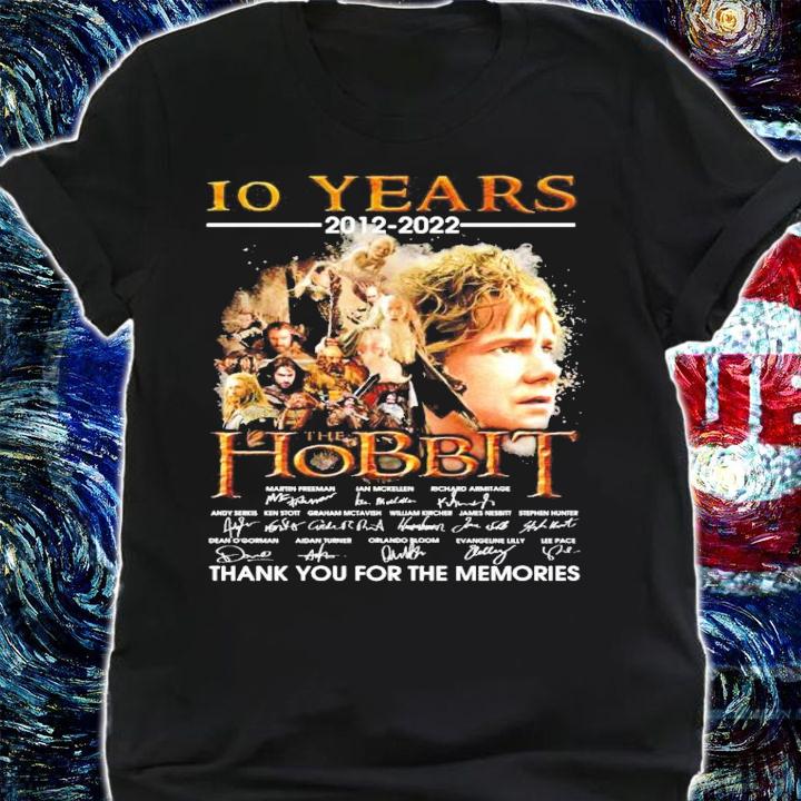 Men's 10 years 2012-2022 The Hobbit signatures shirt shirt