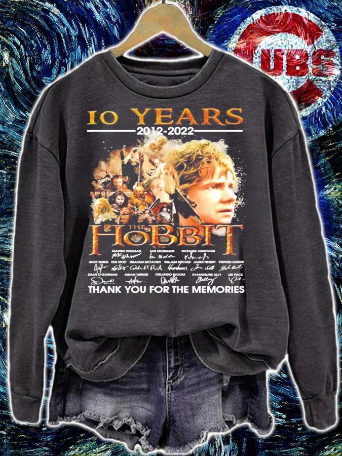 Men's 10 years 2012-2022 The Hobbit signatures shirt sweatshirt