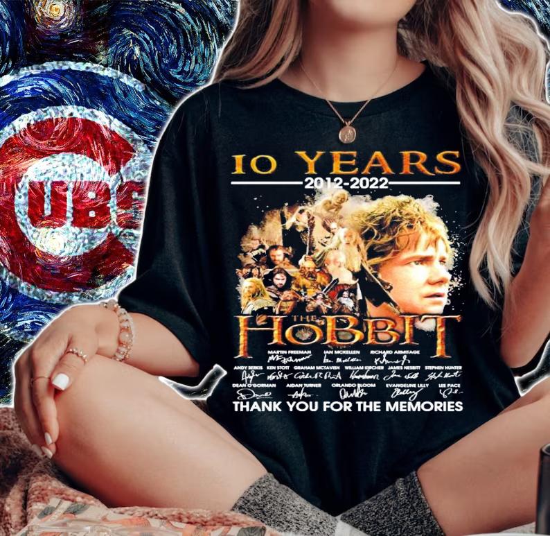 Men's 10 years 2012-2022 The Hobbit signatures shirt woman shirt