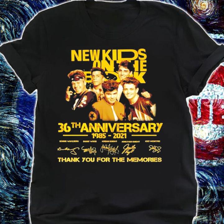 New kids on the block 36th anniversary 1985-2021 signature shirt shirt