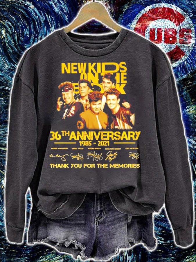 New kids on the block 36th anniversary 1985-2021 signature shirt sweatshirt