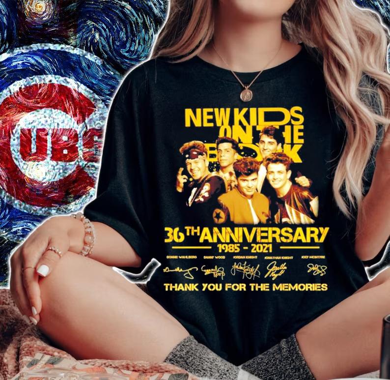 New kids on the block 36th anniversary 1985-2021 signature shirt woman shirt