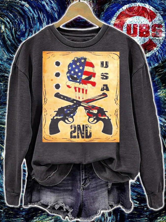 2ND USA Grateful Dead gun shirt sweatshirt