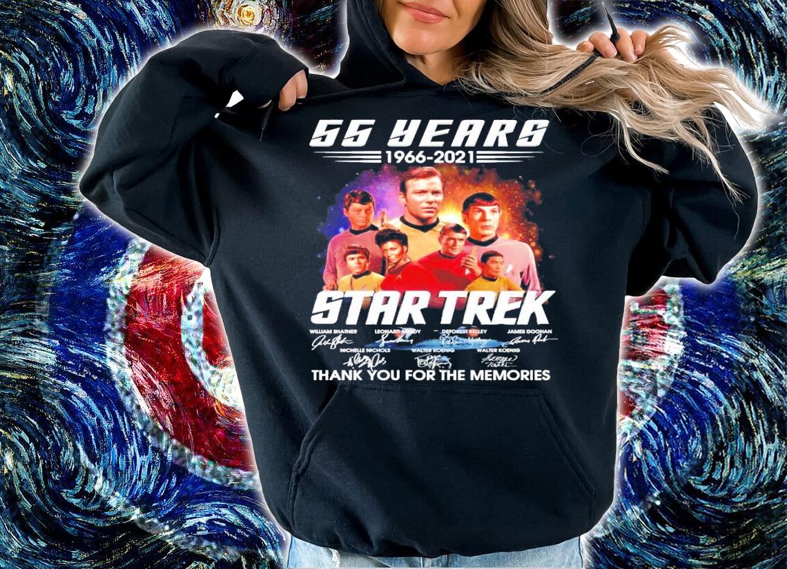 55 years 1966-2021 Star Trek signatures shirt