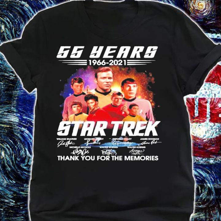 55 years 1966-2021 Star Trek signatures shirt