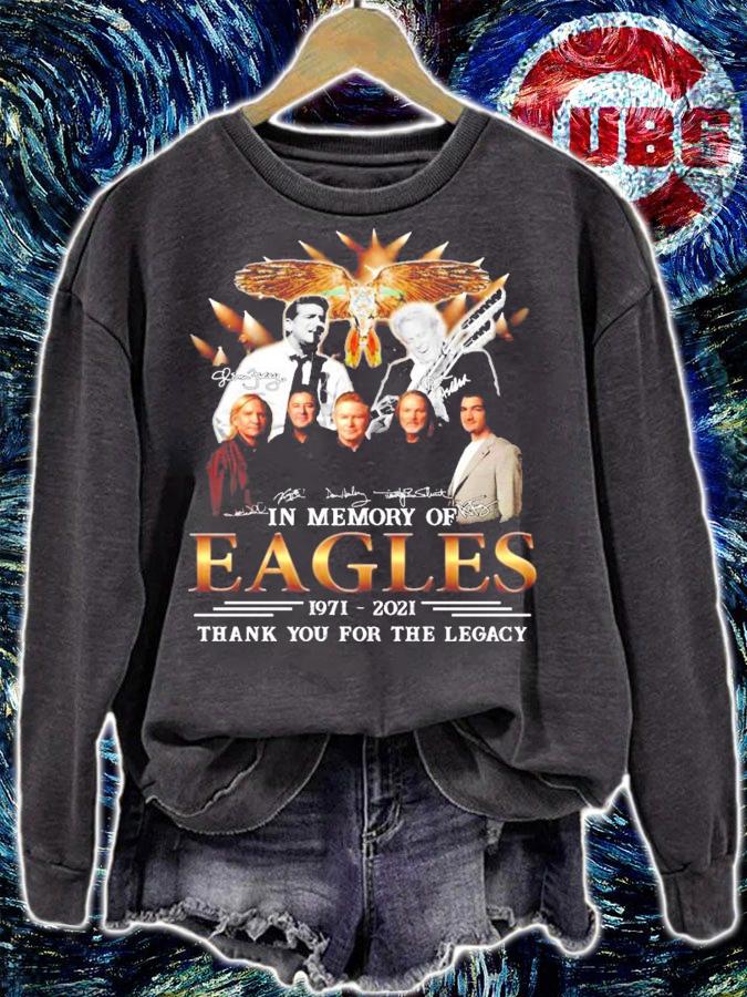 In memory of Eagles 1971-2021 thank you for the memories signatures shirt sweatshirt