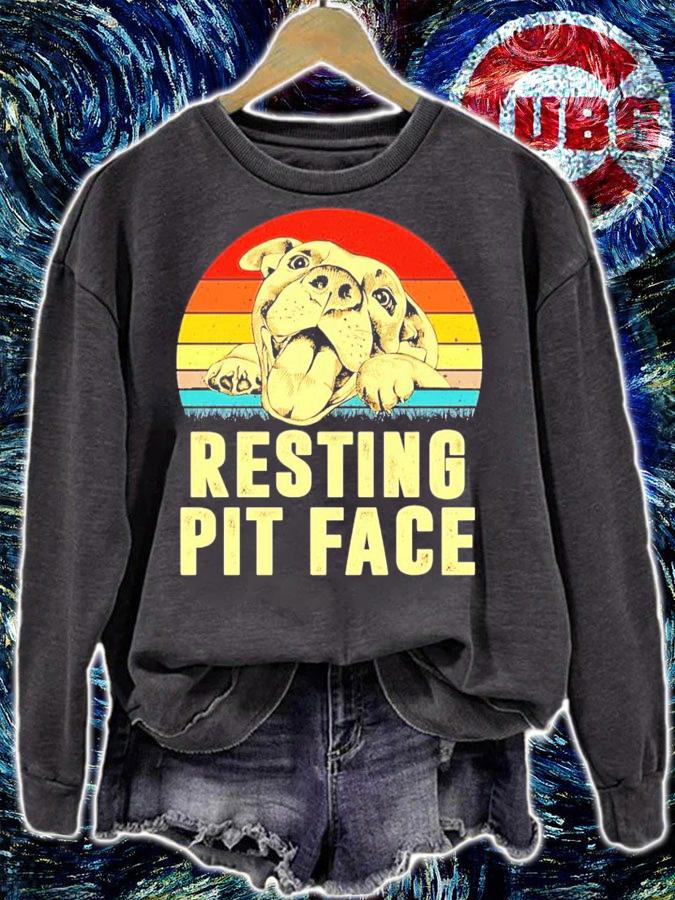 Pitbull resting pit face vintage shirt