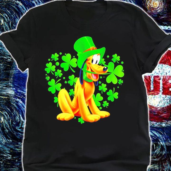 Pluto Dog heart St.Patrick's Day Leprechaun shirt shirt