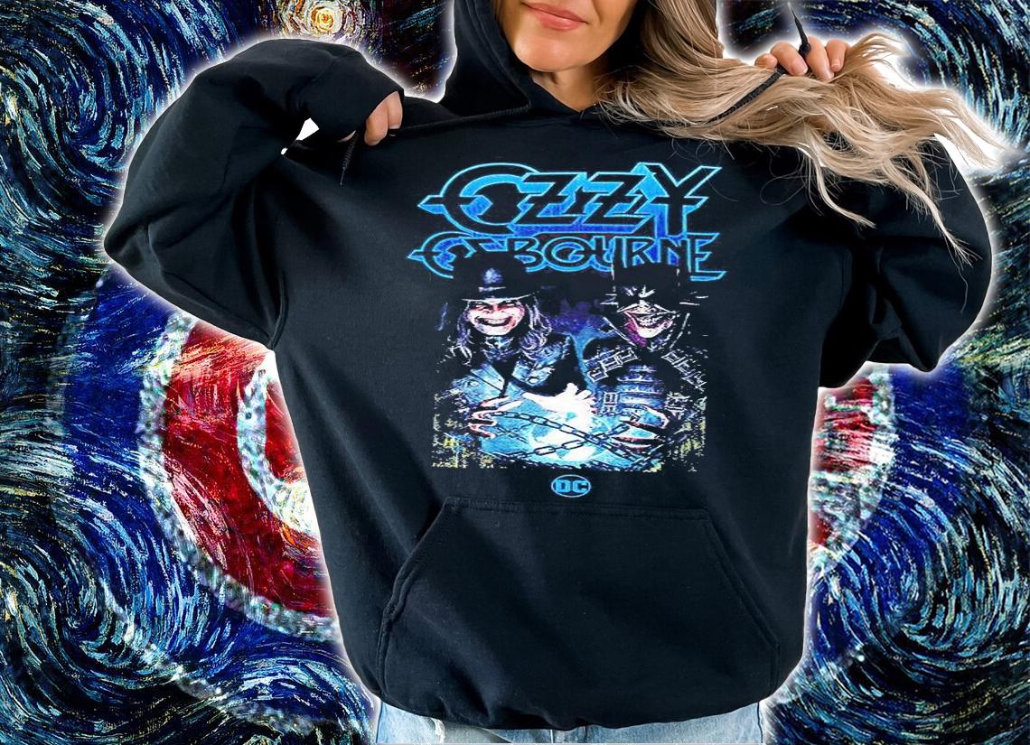 Death Metal Ozzy Osbourne and Bat Joker T-shirt hoodie