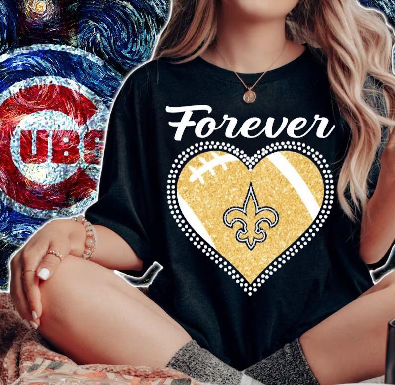 Forever heart New Orleans Saint shirt woman shirt