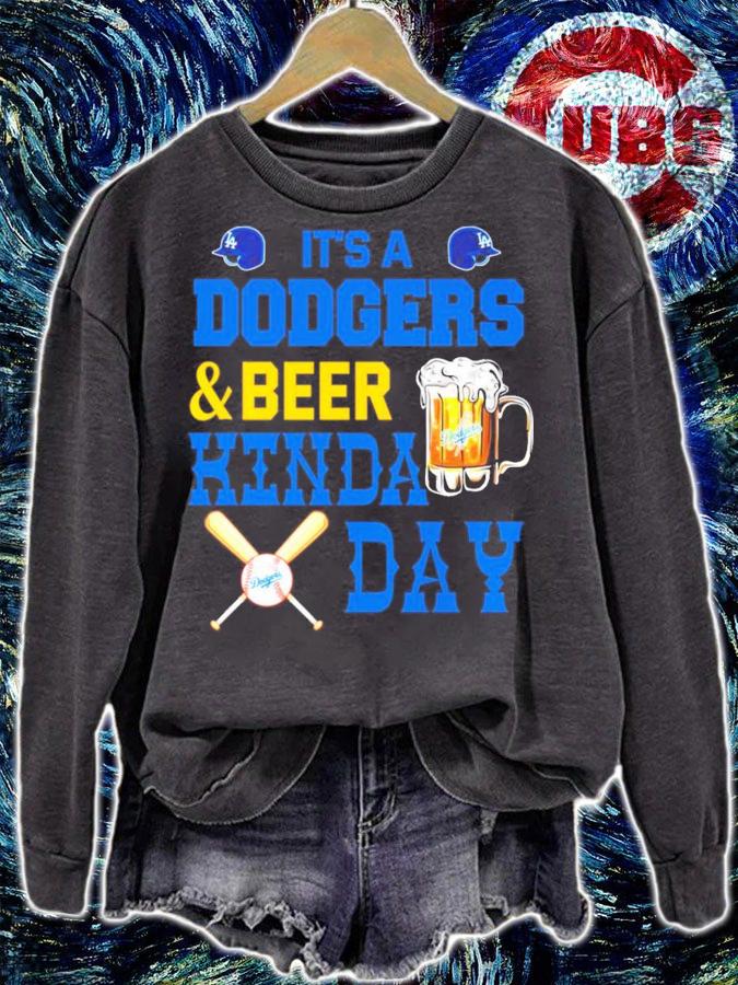 It's a Los Angeles Dodgers and beer Kinda Day t-shirt