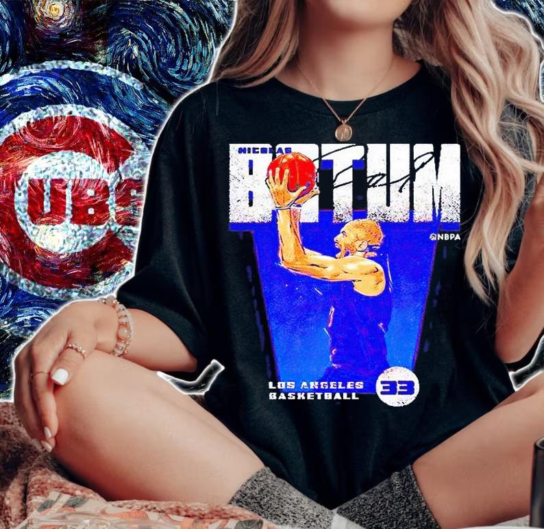 Los Angeles Clippers Baseball Nicolas Batum premiere signature T-shirt woman shirt