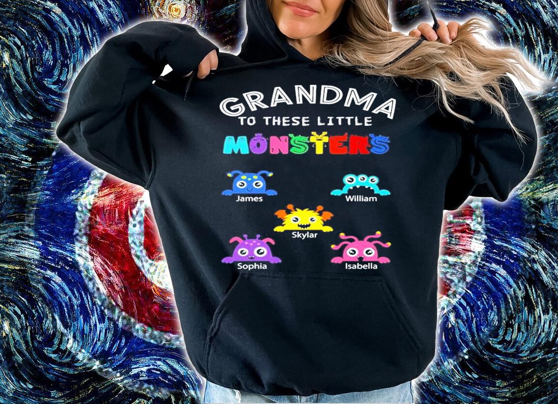 Personalized Grandma to these little monsters shirt hoodie